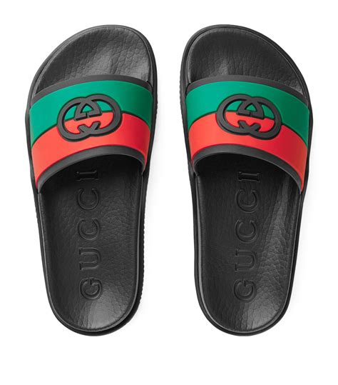 web gucci slides|Gucci interlocking slides.